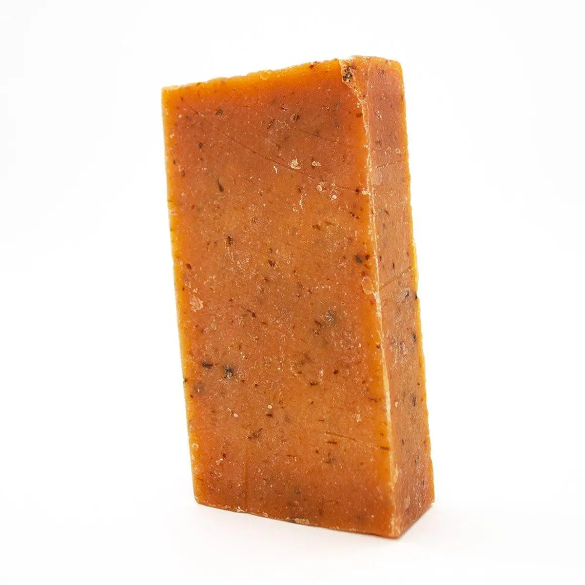 Handmade cinnamon soap bar with warm spicy scent and natural herbal cleansing