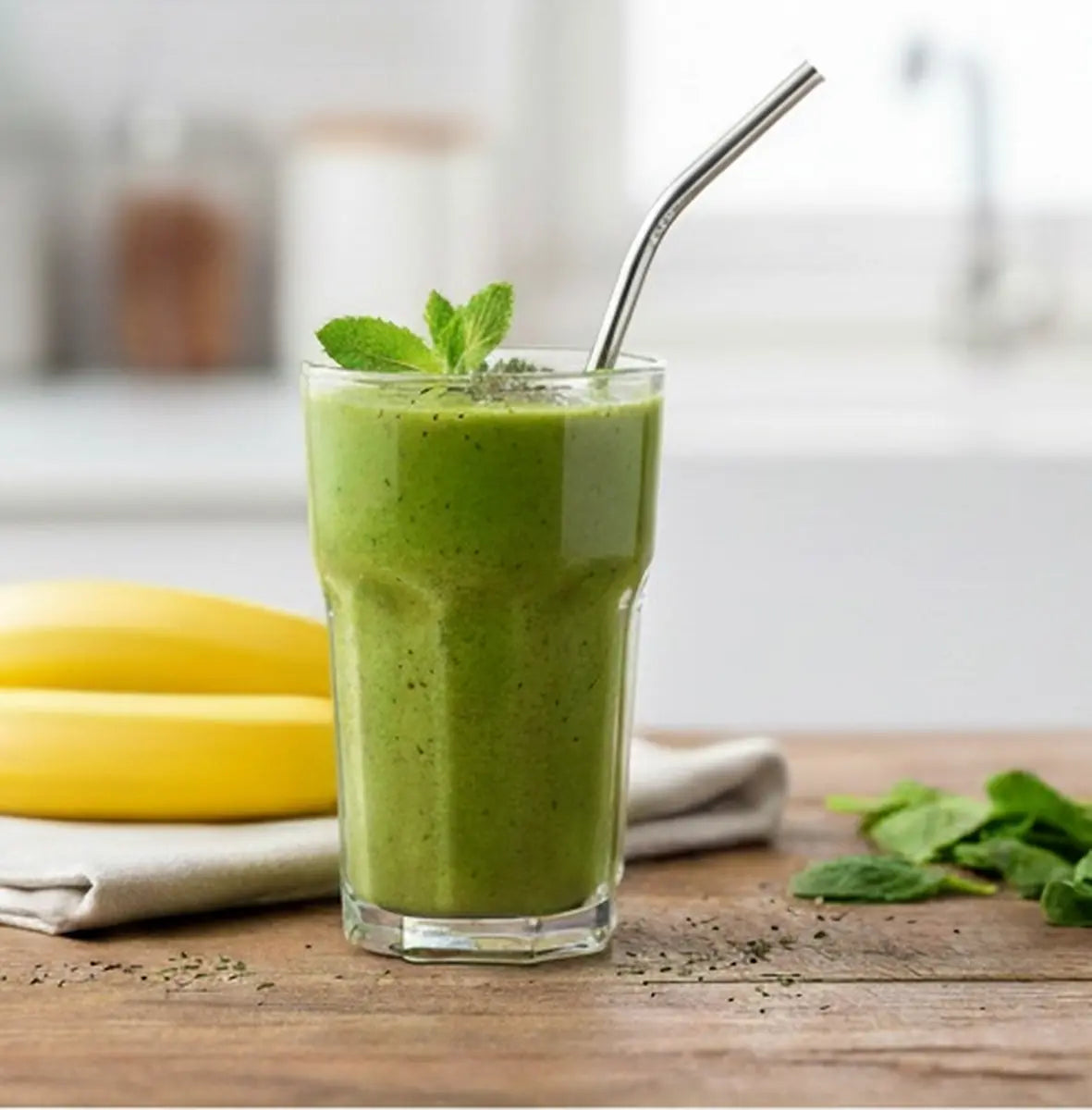 Green smoothie made with Druera Moringa Powder