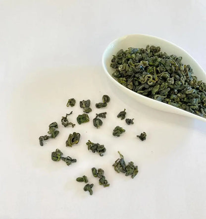 Freshly harvested Young Hyson Tea