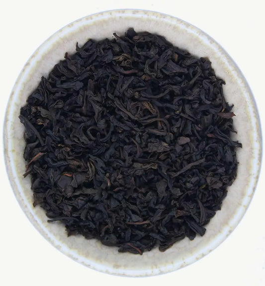 Earl Grey black tea with bergamot citrus essence and loose tea leaves